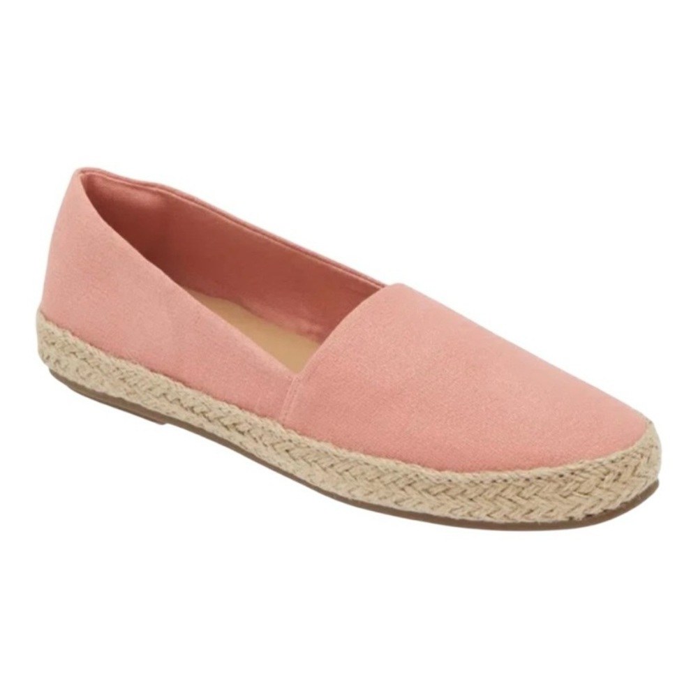 Easy Spirit Sehera Jute Wrapped Flat Shoes in Moonlight Peach Left 8 / Right 8.5